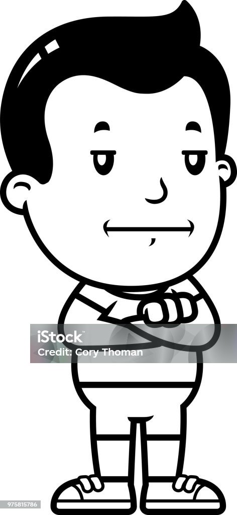 Looking Bored Vector Cartoon Boy Bored Stock Illustration - Download Image Now - Cartoon ...