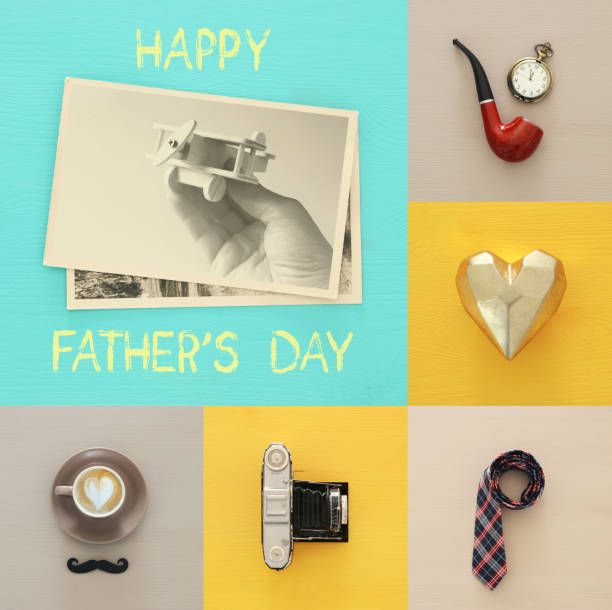 istock top view collage with man life style objects. Father's day concept. 975828182