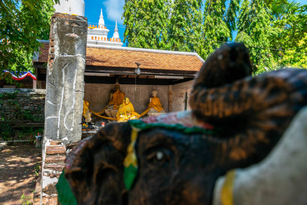 istock Many Buddha statues in old pagoda Wat 975852066