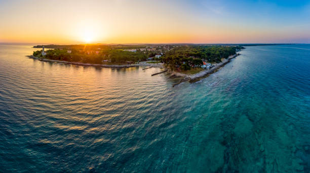 istock Spectacular aerial seascape panorama at sunrise. 975854322