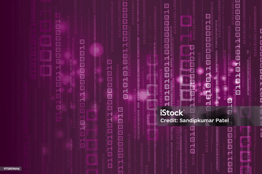 Abstract Technology Binary Code Background Stock Illustration ...