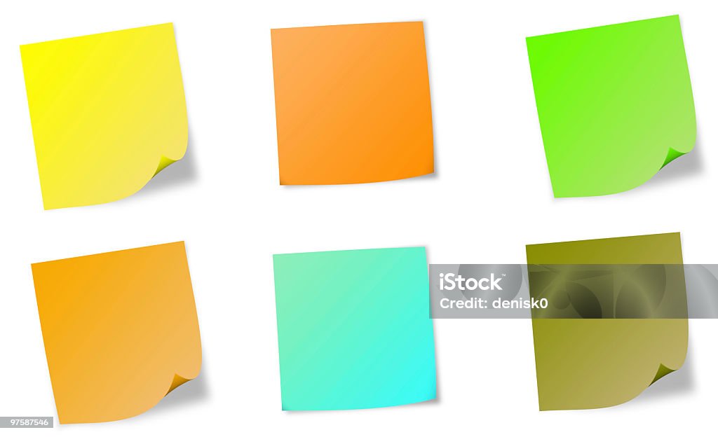 Notas adhesivas - Foto de stock de Amarillo - Color libre de derechos