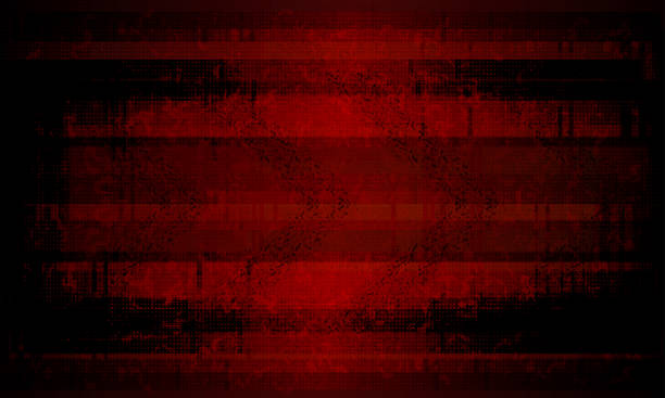 istock Dark red rippled background with silhouettes of blurred spots and arrows. 975887712