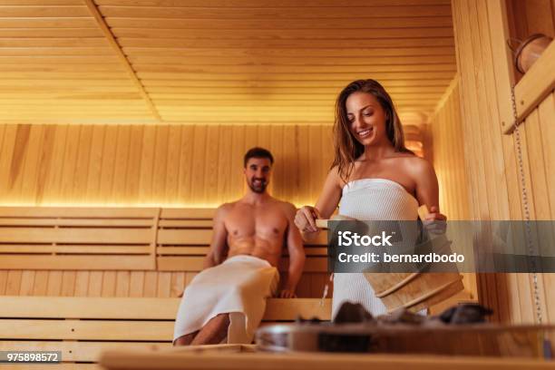 Shes Steaming It Up Stock Photo - Download Image Now - Sauna, Steam, Wet