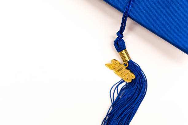 istock 2018 Blue Graduation Cap and Tassel 975921102