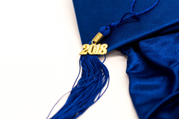 istock 2018 Blue Graduation Cap and Tassel 975921142