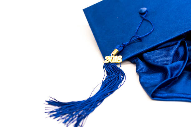 istock 2018 Blue Graduation Cap and Tassel 975921322