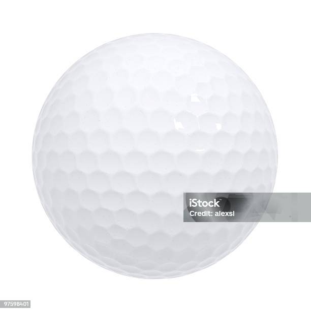 Bola De Golfe Isolada - Fotografias de stock e mais imagens de Bola de Golfe - Bola de Golfe, Figura para recortar, Fundo Branco