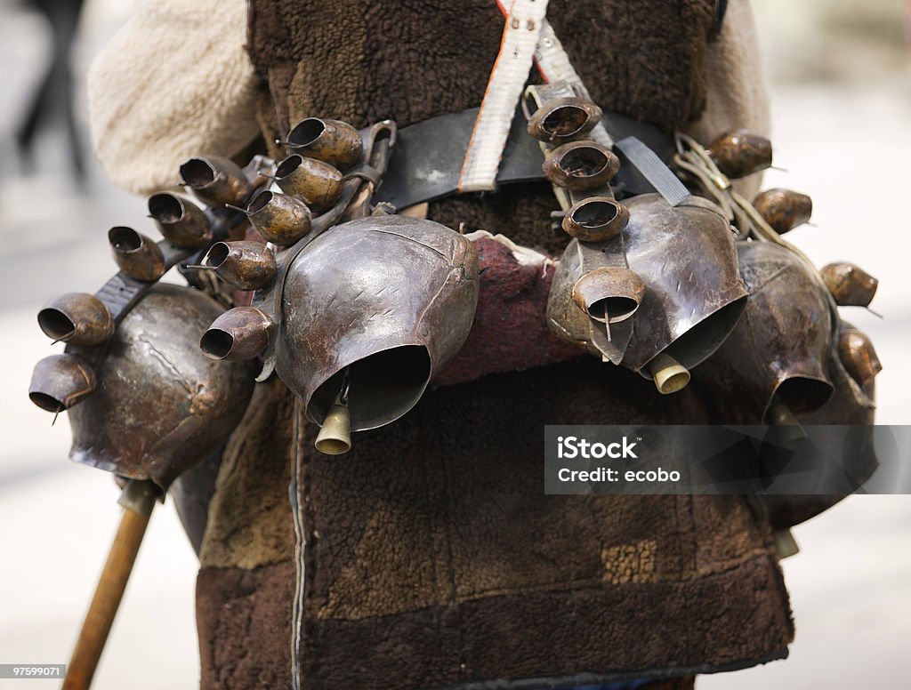 Bells of traditional kuker  Bulgaria Stock Photo