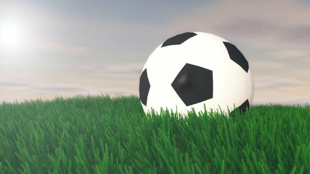 istock 3d render Football ball illustration 975992988