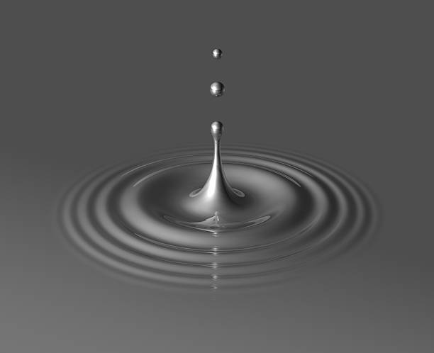 drop of mercury and ripple  mercury metal stock pictures, royalty-free photos & images