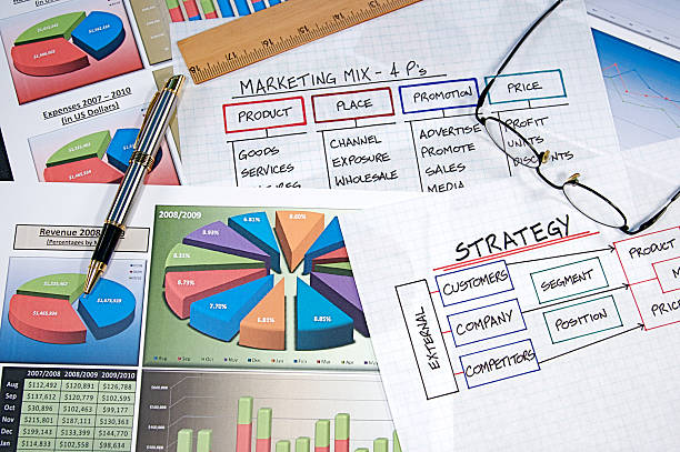 istock Different sorts of business charts and graphs 97599741