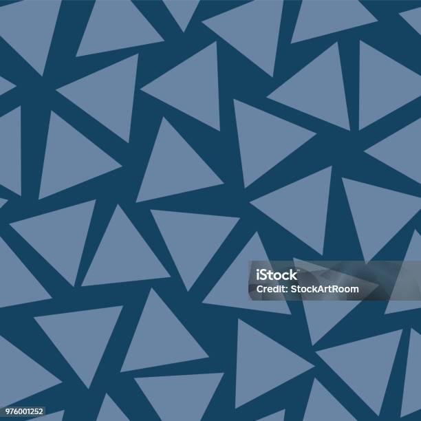 Blue Distorted Triangle Scattered Randomly Placed Light Blue Triangles On A Dark Blue ...