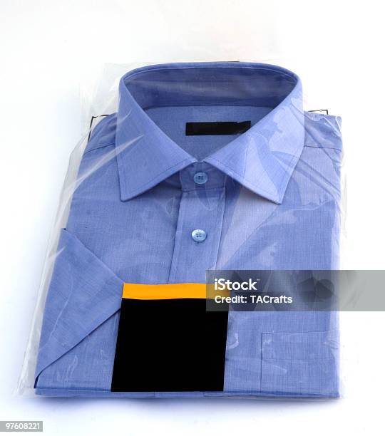 New Blue Shirt Stock Photo - Download Image Now - Cellophane, Polythene, Bag