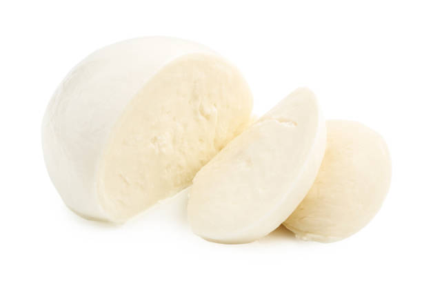 istock Sliced Mozzarella Buffalo isolated on white background with clipping path. 976084140