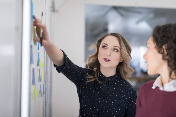 istock Female colleagues going over business strategy 976095454