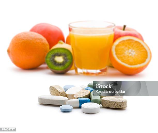 Pills Stock Photo - Download Image Now - Apple - Fruit, Color Image, Concepts