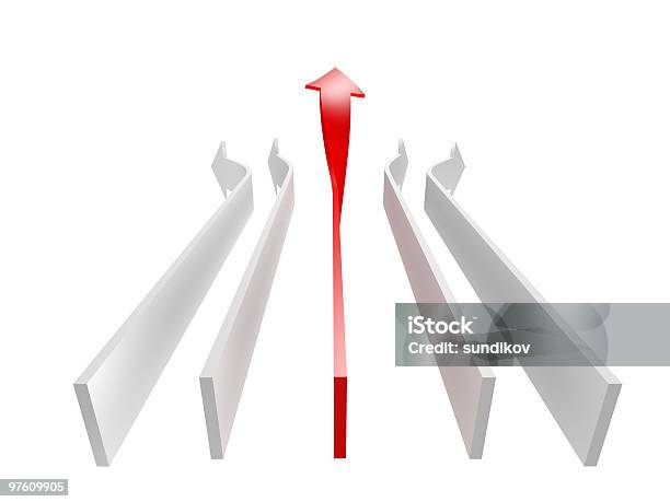 Konzeptionelle Bild Von 3d Pfeil Isoliert Aus Stockfoto und mehr Bilder von Abstrakt - Abstrakt, Anführen, Anstrengung