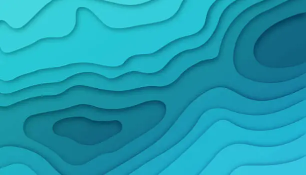 Vector illustration of Deep Blue Layers