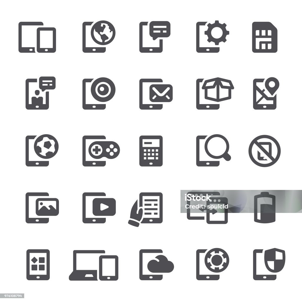 Mobile Apps Stock Illustration - Download Image Now - Icon Symbol ...