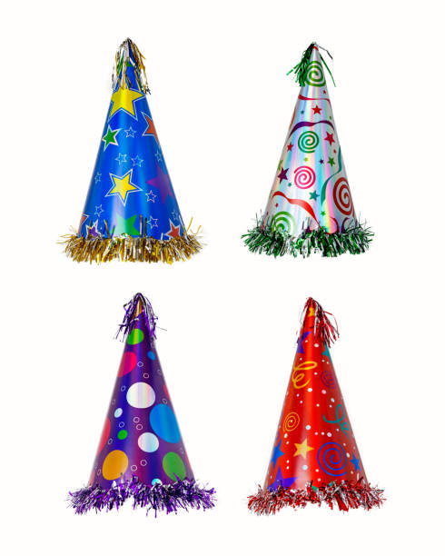 istock Four Festive Birthday Party Hats 976146936