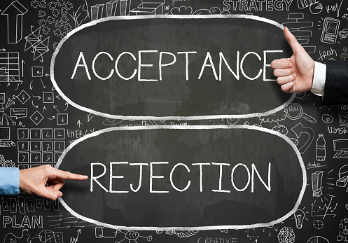 ACCEPTANCE and REJECTION / Blackboard concept (Click for more)