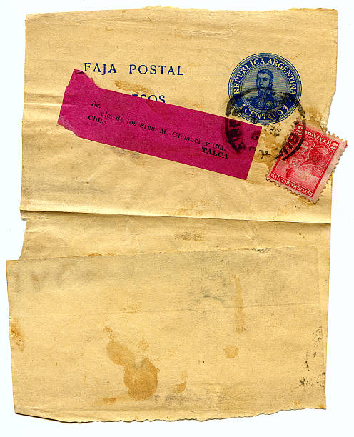 istock Old grunge, yellowed, stained letter 97616720