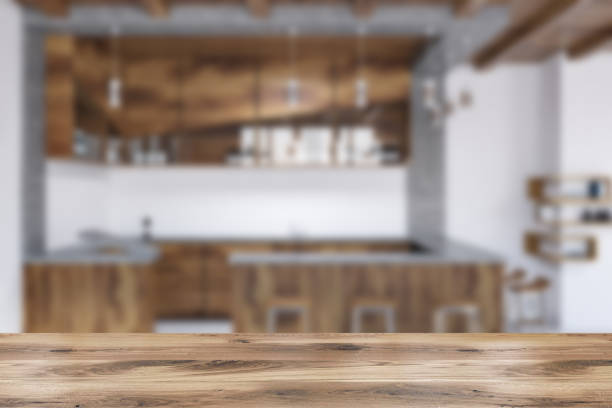 istock Wooden bar interior, stools and bottles blur 976167962