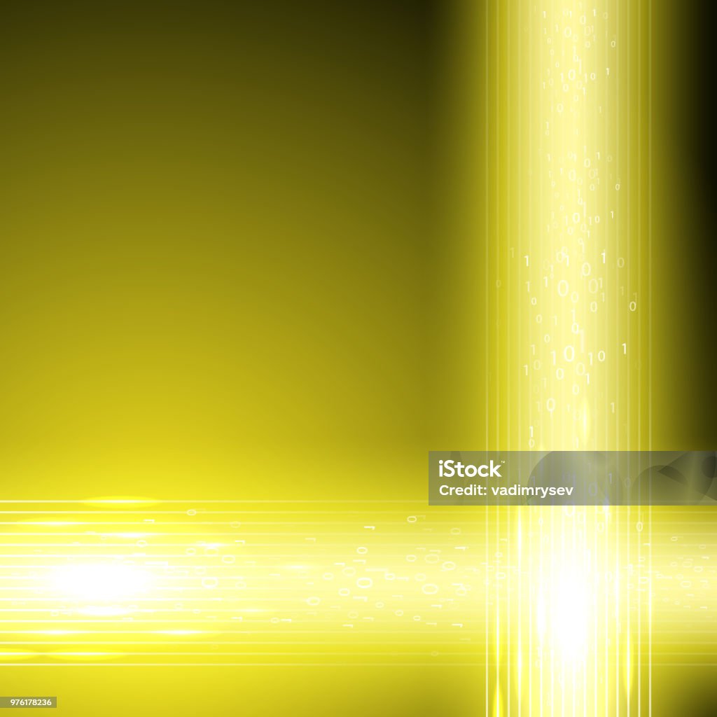 Program Background Yellow Yellow Background With Stream Of Binary Code Stock Illustration ...