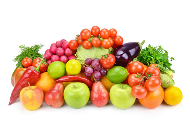 istock Fruits and vegetables isolated on a white background. 976199728