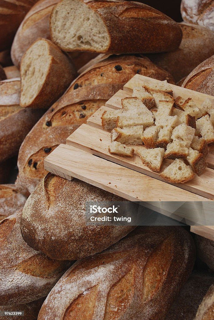 Bäckerei/Tee-Sortiment - Lizenzfrei Brotlaib Stock-Foto