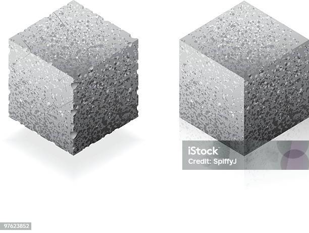 Cube Ou Brique Vecteurs libres de droits et plus d'images vectorielles de Caillou - Caillou, Cube, Pierre - Matériau de construction