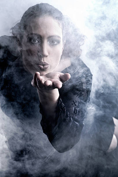 istock Mother nature blowing smoke 97627630