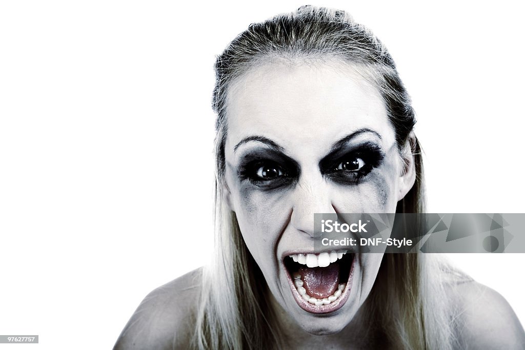 Rosto gritando com o molde - Foto de stock de Adulto royalty-free