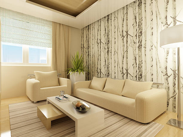 istock Ugly looking living room of cream 97629103