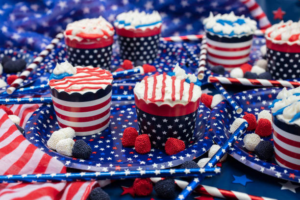 istock Decorated Cupcakes for the Fourth of July Celebration 976311432
