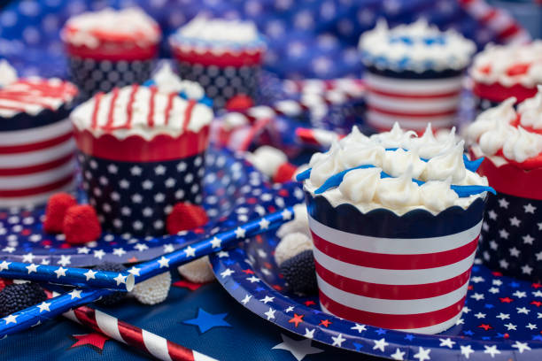istock Decorated Cupcakes for the Fourth of July Celebration 976311442