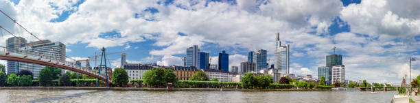 istock Panoramic View of Holbeinsteg Bridge and Frankfurt Skyline 976323284