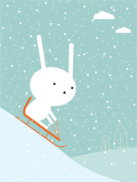 Down the hill vector art illustration