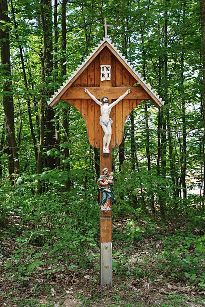 Field cross in Bavaria stock photo