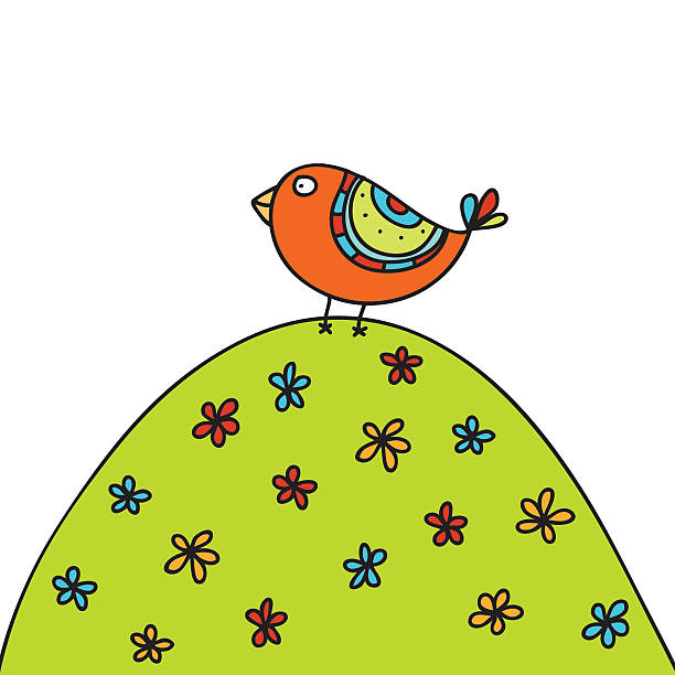 Summer bird vector art illustration