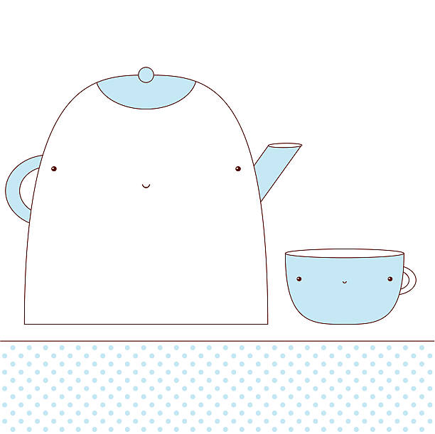 Tea time vector art illustration