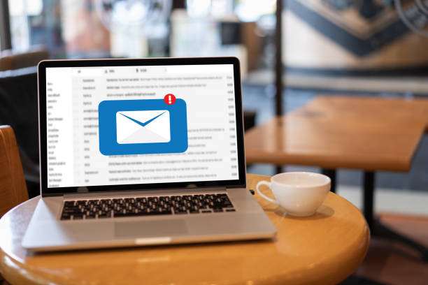 istock Mail Communication Connection message to mailing contacts phone Global Letters Concept 976370120