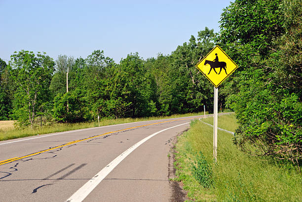 istock Horse Crossing Sign 97643537
