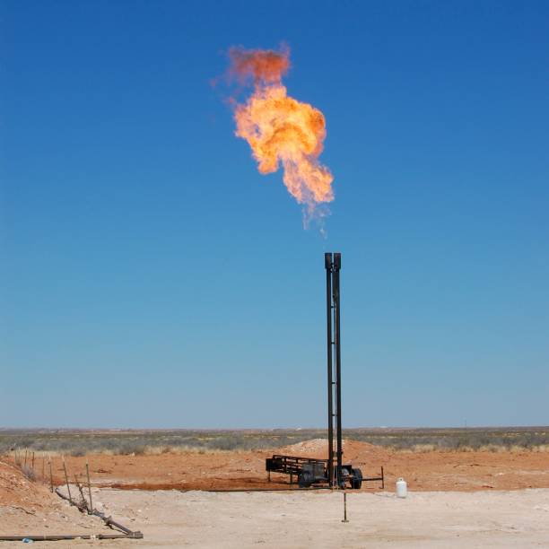 istock Flare in the West Texas oilfield 976438656