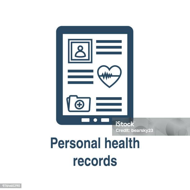 Remote Medical Record Access Emr Phr Ehr Stats Treatments Etc Stock Illustration - Download Image Now