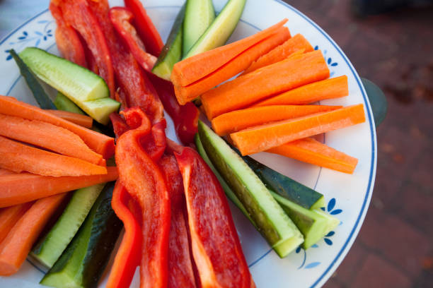 istock Freshly Sliced Vegetables on a Plate 976462682