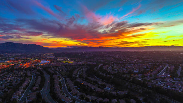 istock Suburb sunset in Southern California 976469616