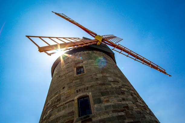 traditional vintage holland windmill machine mechanism