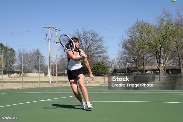 Aggressive Tennis Stock Photo - Download Image Now - Olympic Mountains - Washington State, Women, Activity